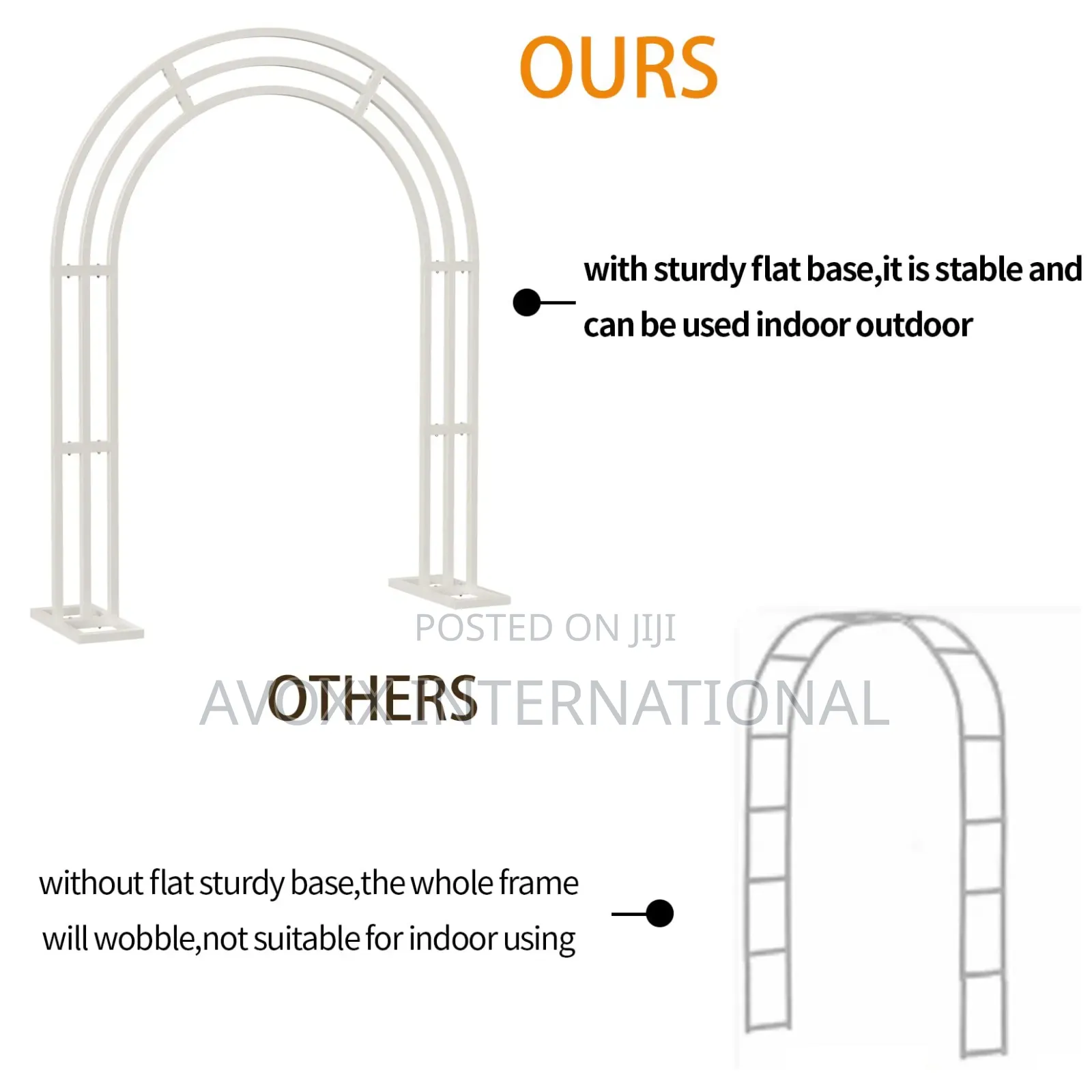 Susire Metal Wedding Garden Arch Trellis: 8.5ft Heavy Duty