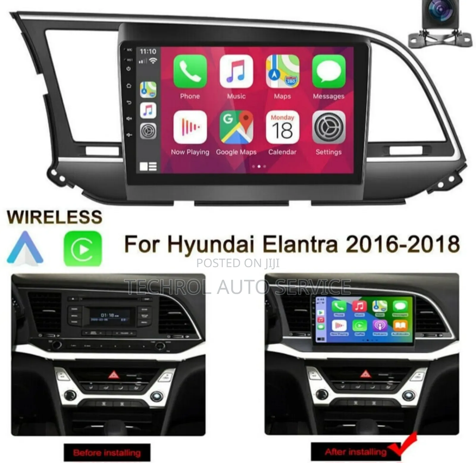 2016 to 2018 Hyundai Elantra Andriod Radio Carplay