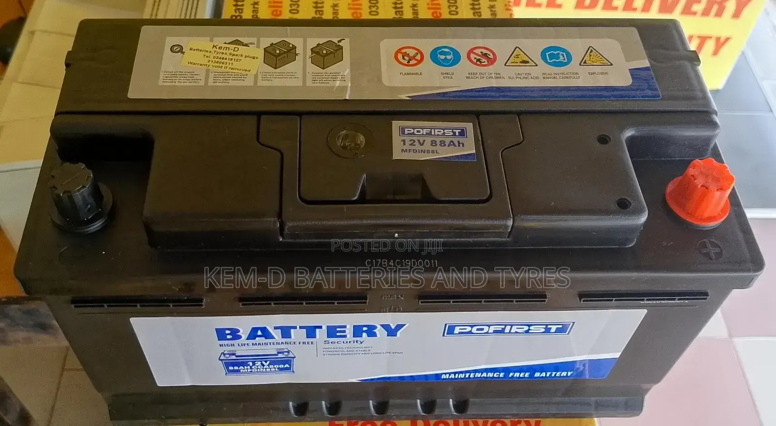 Car Battery _ 17 Plates Battery _ Pofirst Batteries