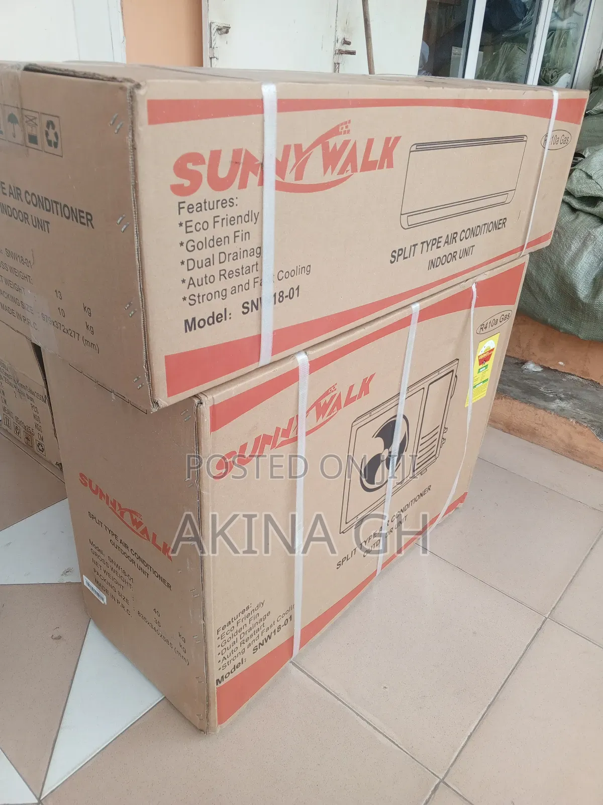 Sunnywalk Split Type Air Conditioner 2.0HP AC R410 Gas