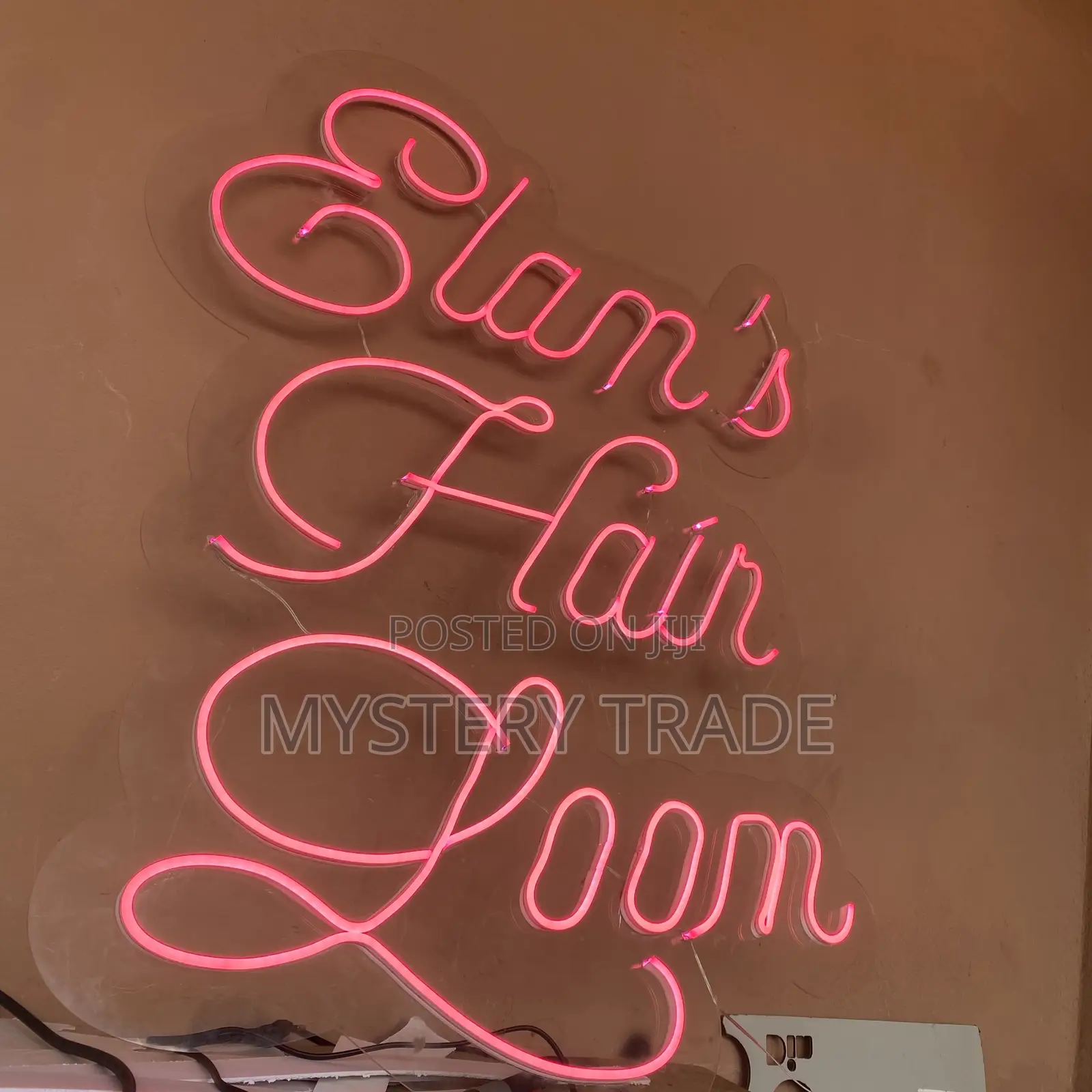 Neon Signage for Elams Hair Loom