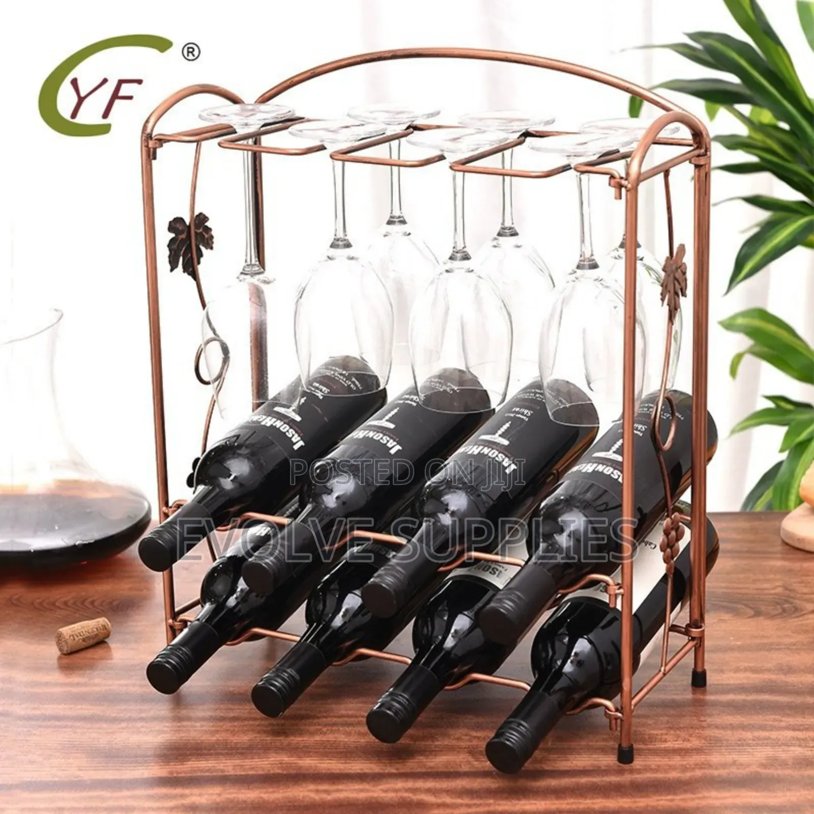 Wine Rack With Glass Holder
