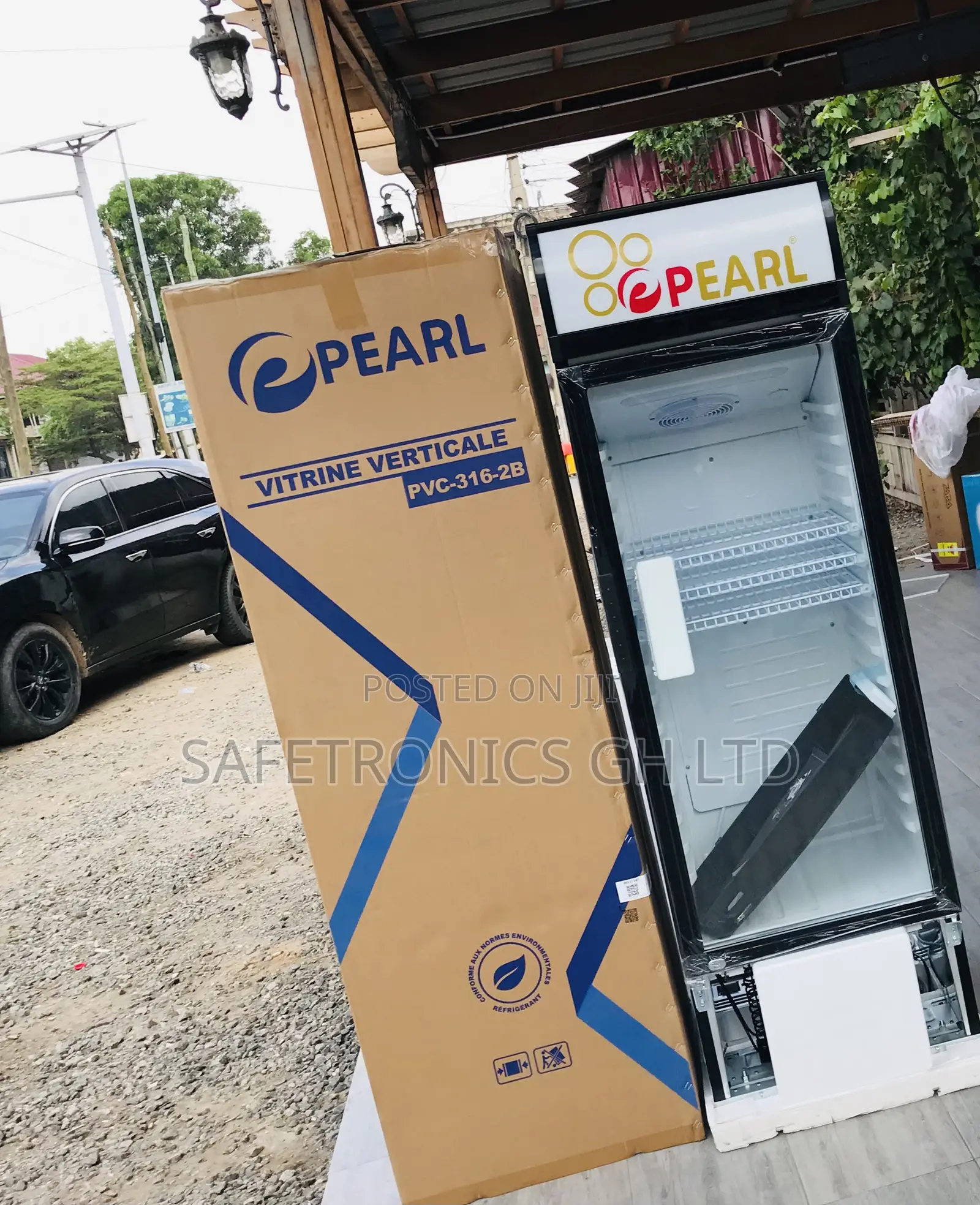 Fast Cooling Display Pearl Glass 238 Liters PVC-316 Fridge