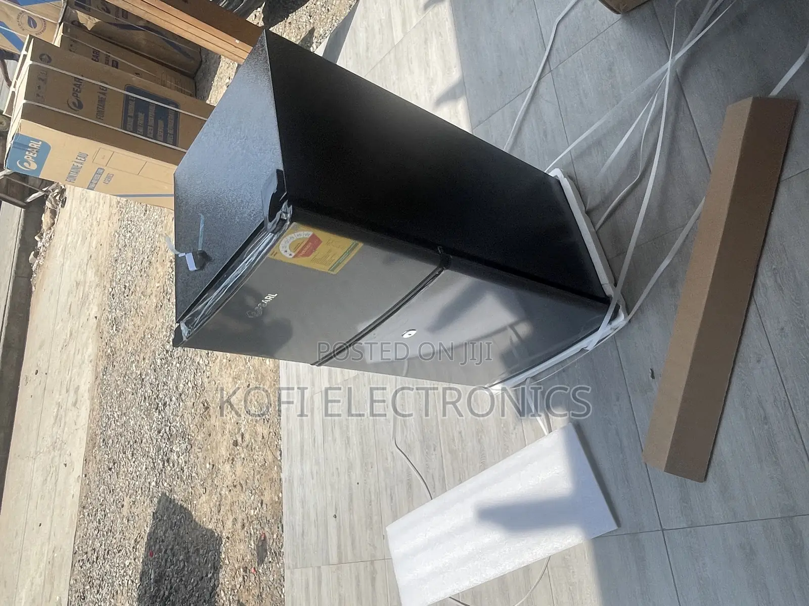 90litres Pearl Table Top Double Door Blue Black Fridge