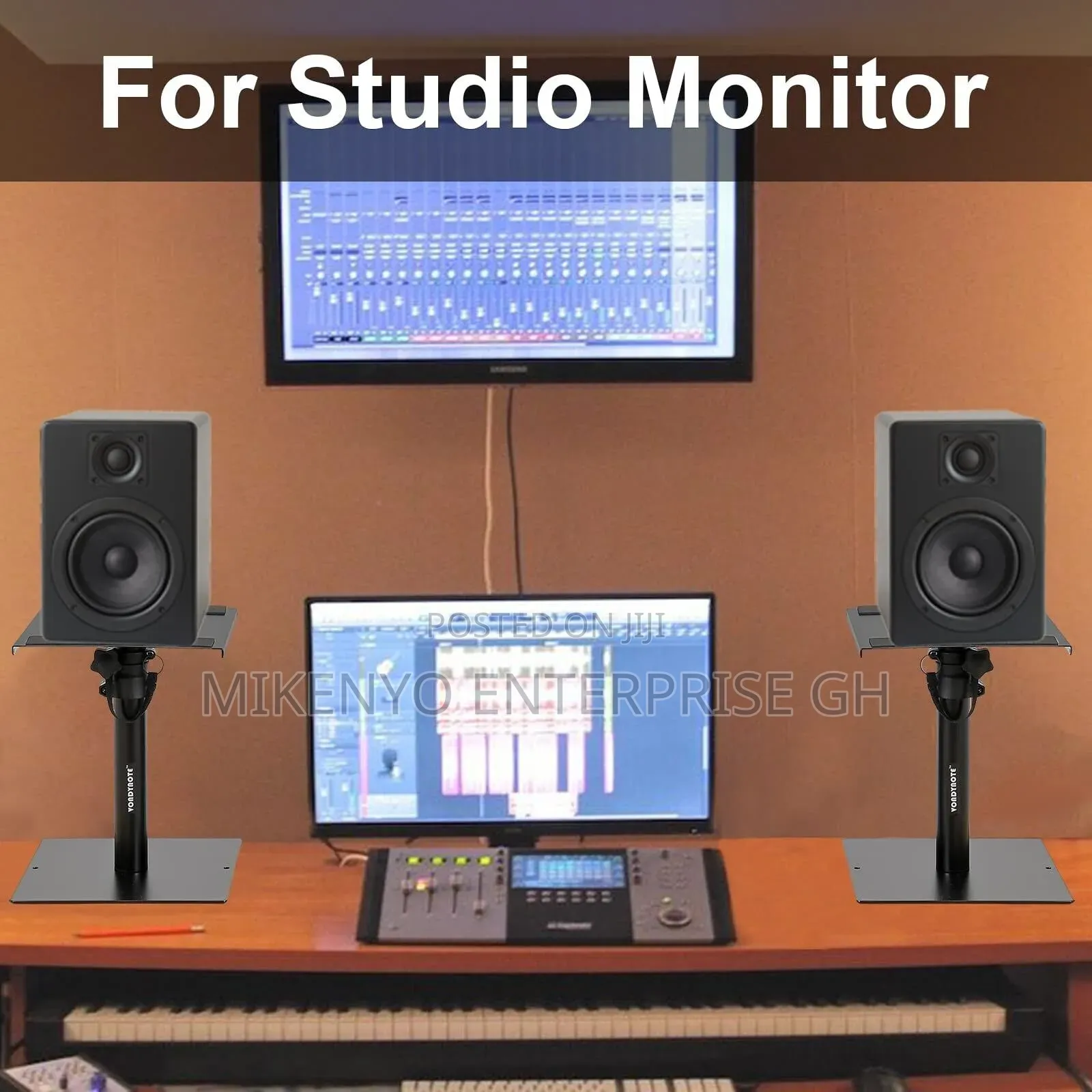 2x Heavy Duty Studio Monitor Speaker Stands Adjustable Pair