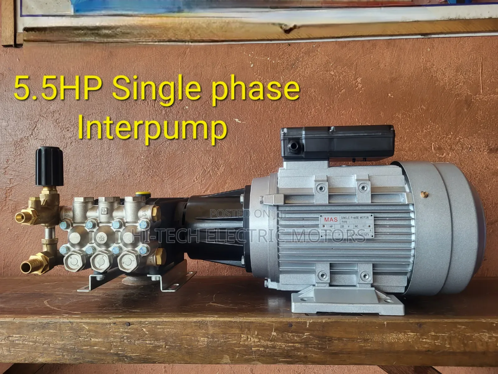 Interpump 5.5HP Single Phase Car Wash Pump Machine