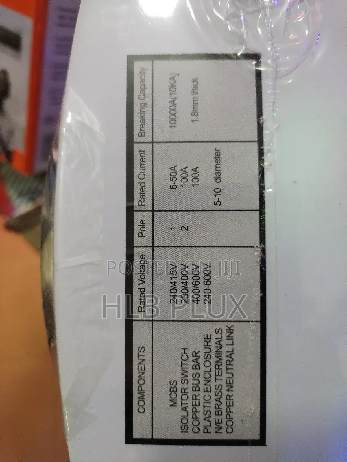 6 Way Main Switch Distribution Board