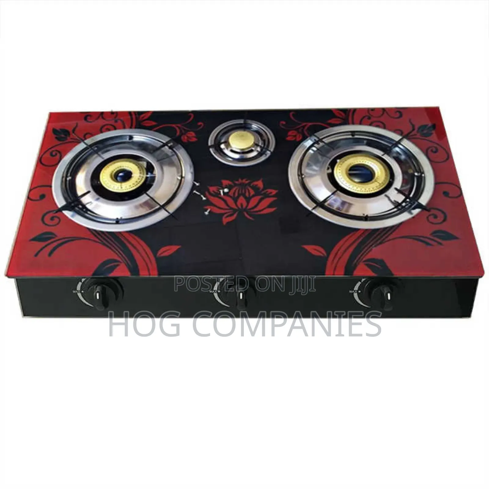 3 in 1 Burner Automatic Ignition Glass Top Gas Stove