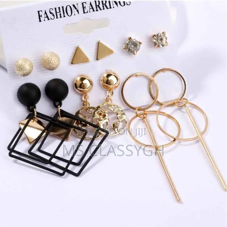 12pcs Geometric Circle Acrylic Long Tassel Drop Earrings Cry