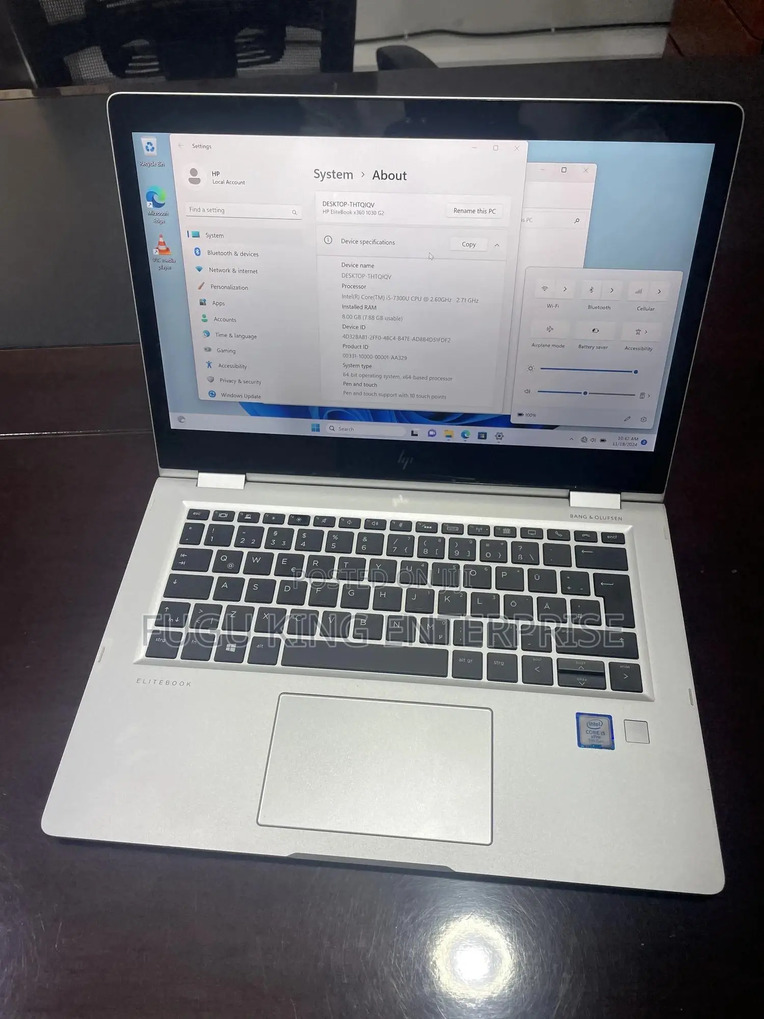Laptop HP EliteBook X360 1030 G2 8GB Intel Core I5 SSD 512GB