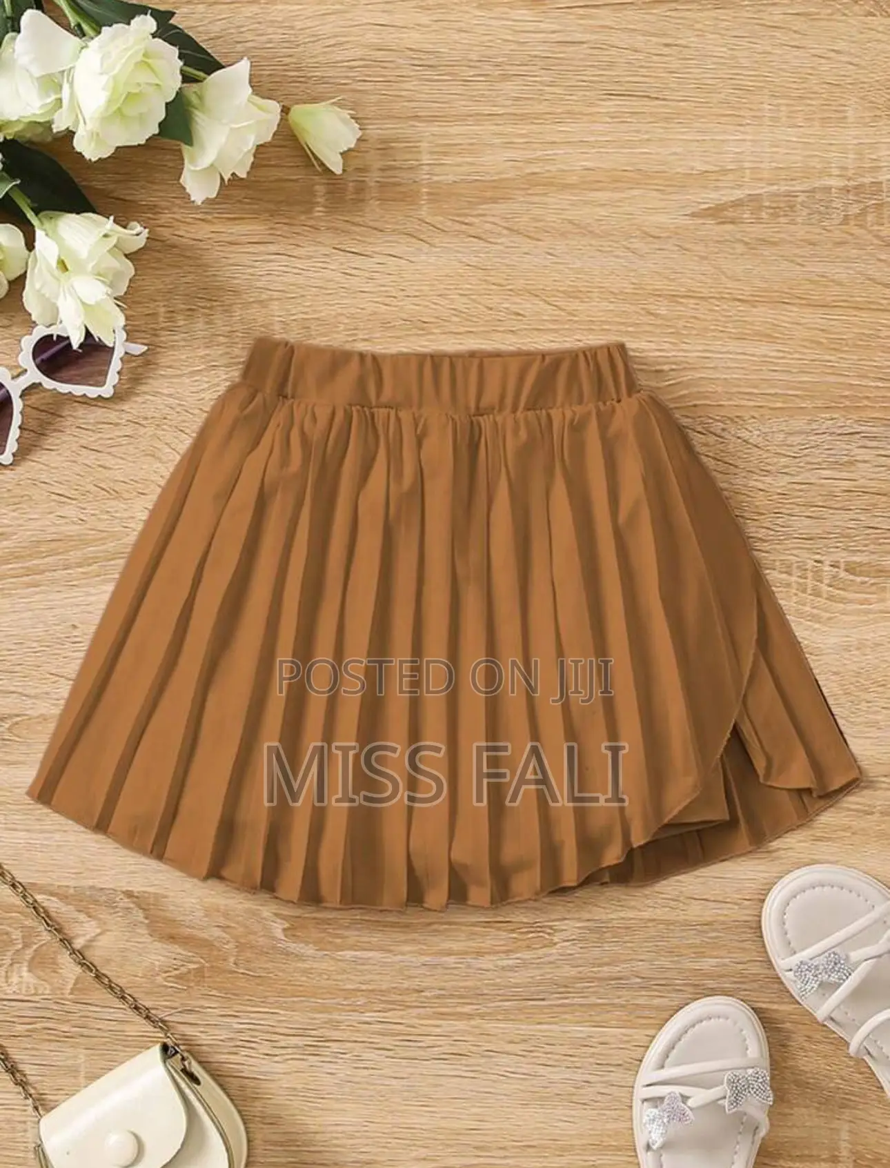 Young Girl Casual Elastic Waist Pleated Skirt Only. 4years