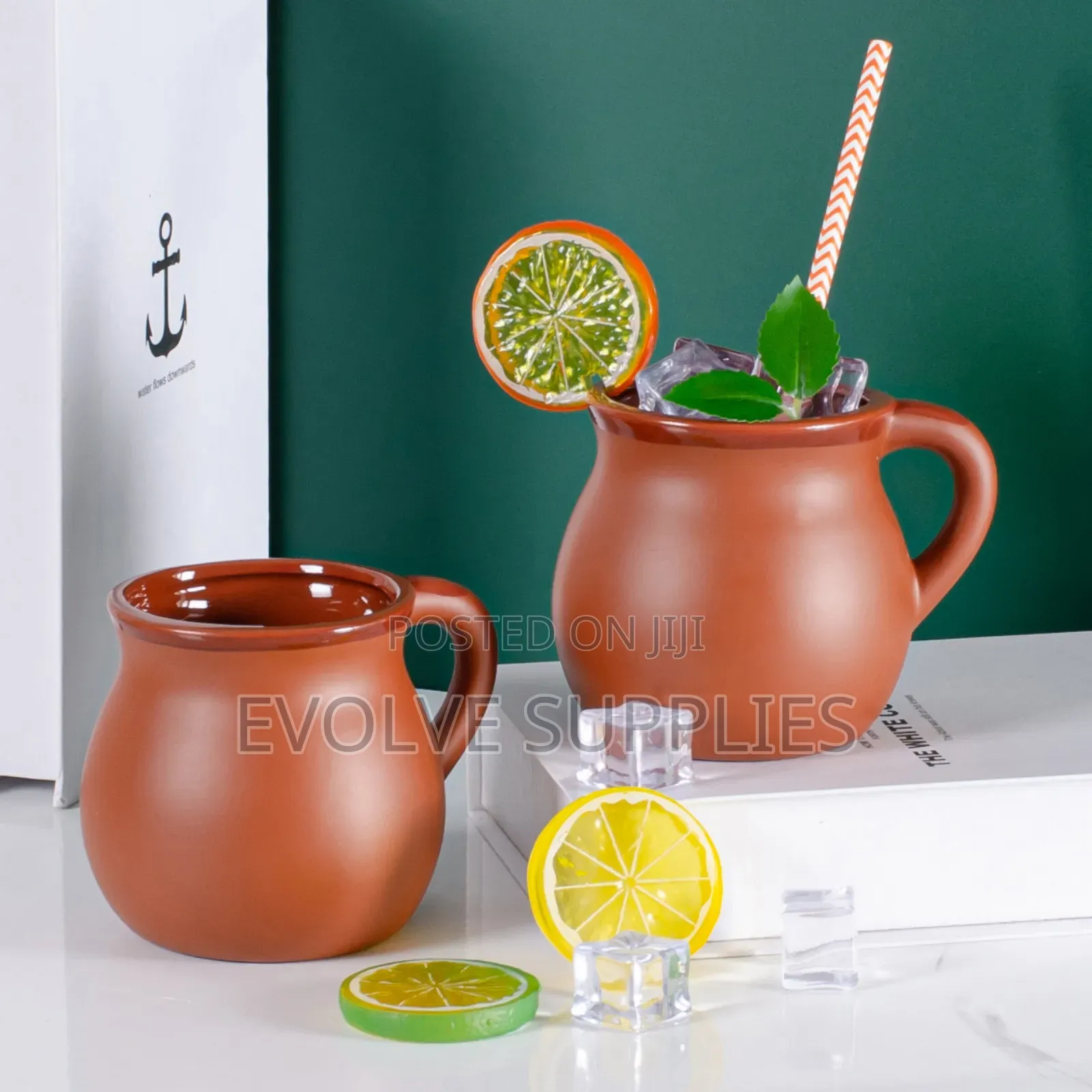 360ml Clay Cup With Handle