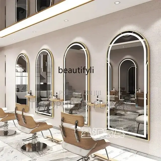 LED Big Saloon Mirror, Barbershop Hanging Mirror