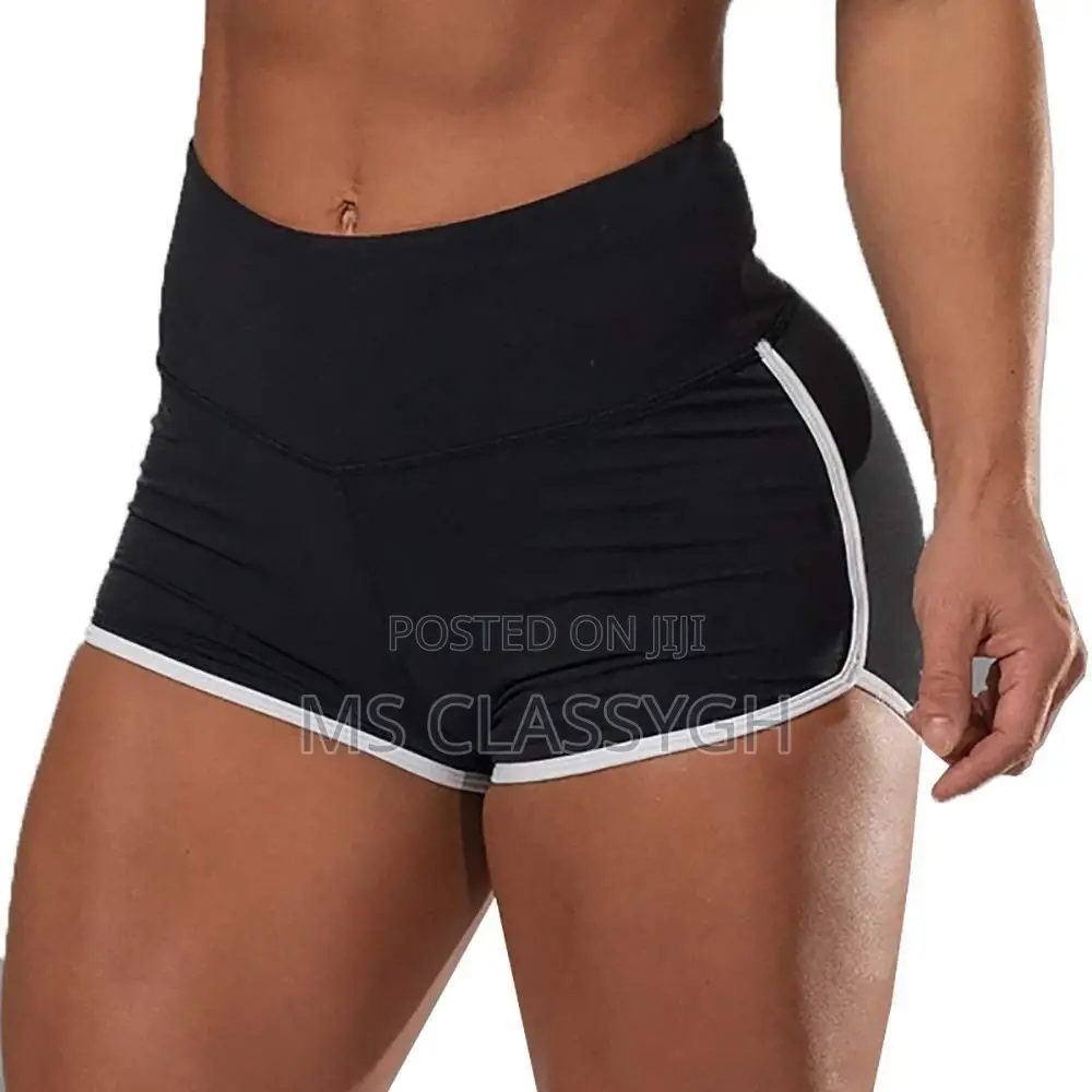 Men's Large Sexy Solid Color High Waist Yoga Sports Shorts