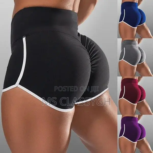 Men's Large Sexy Solid Color High Waist Yoga Sports Shorts