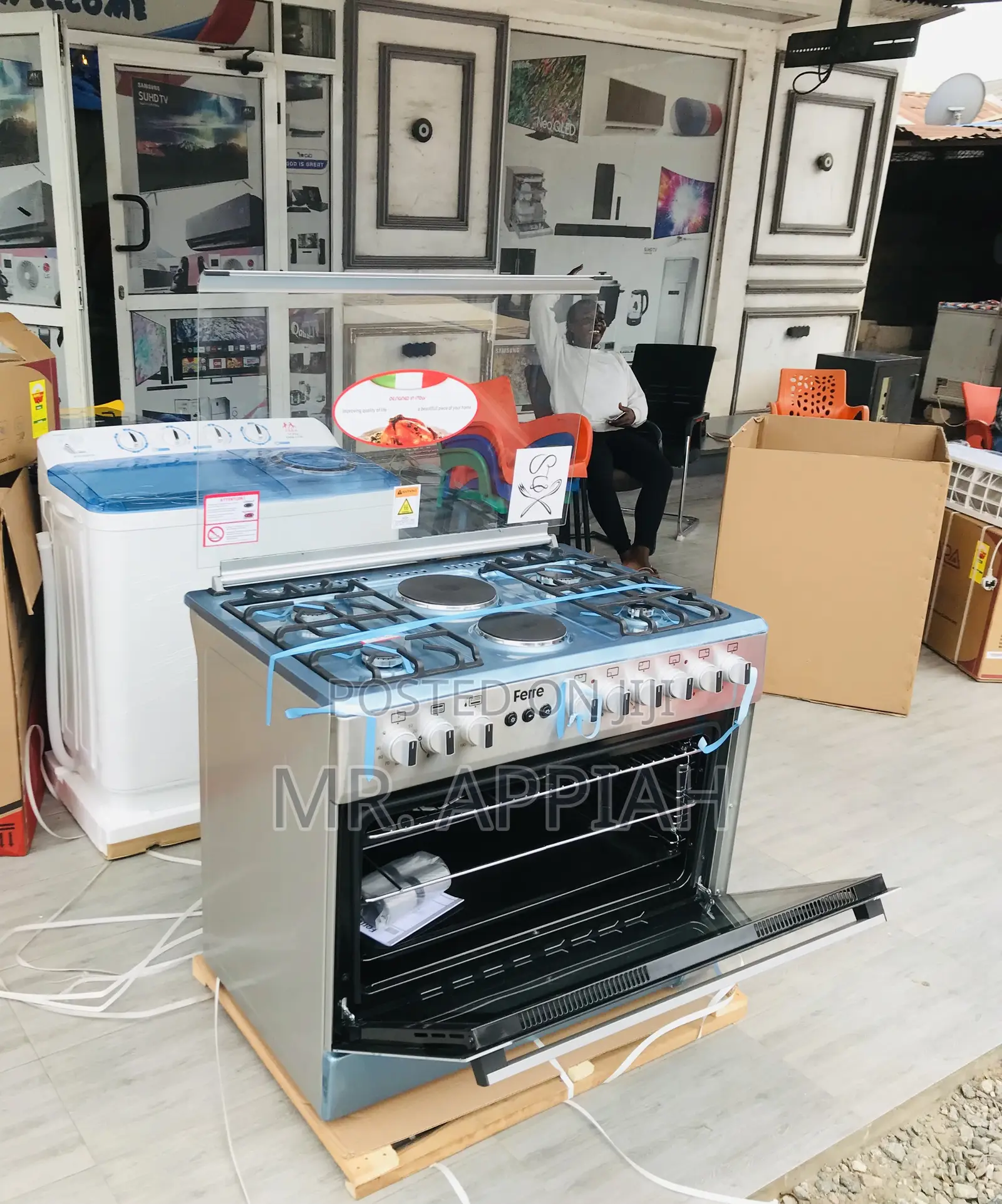 Buy Classic Ferre 60x90cm 4 Gas + 2 Electric Cooker(Silver)