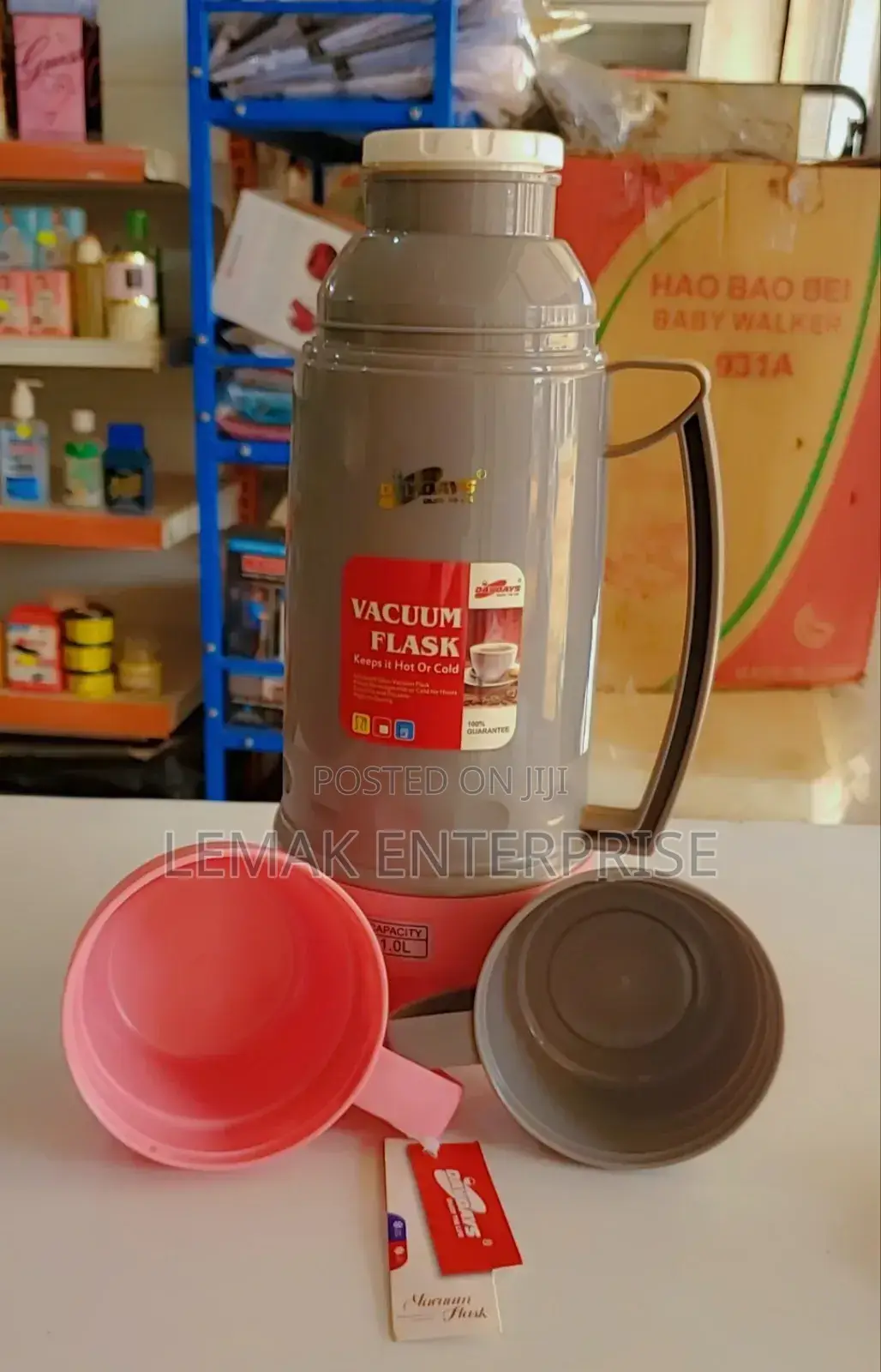 Insulated Glass Vacuum Flask Daydays 1L