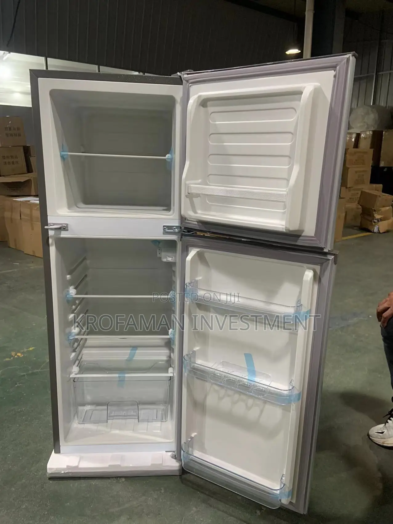 Delron Drf122 Double Door Top Freezer Fridge