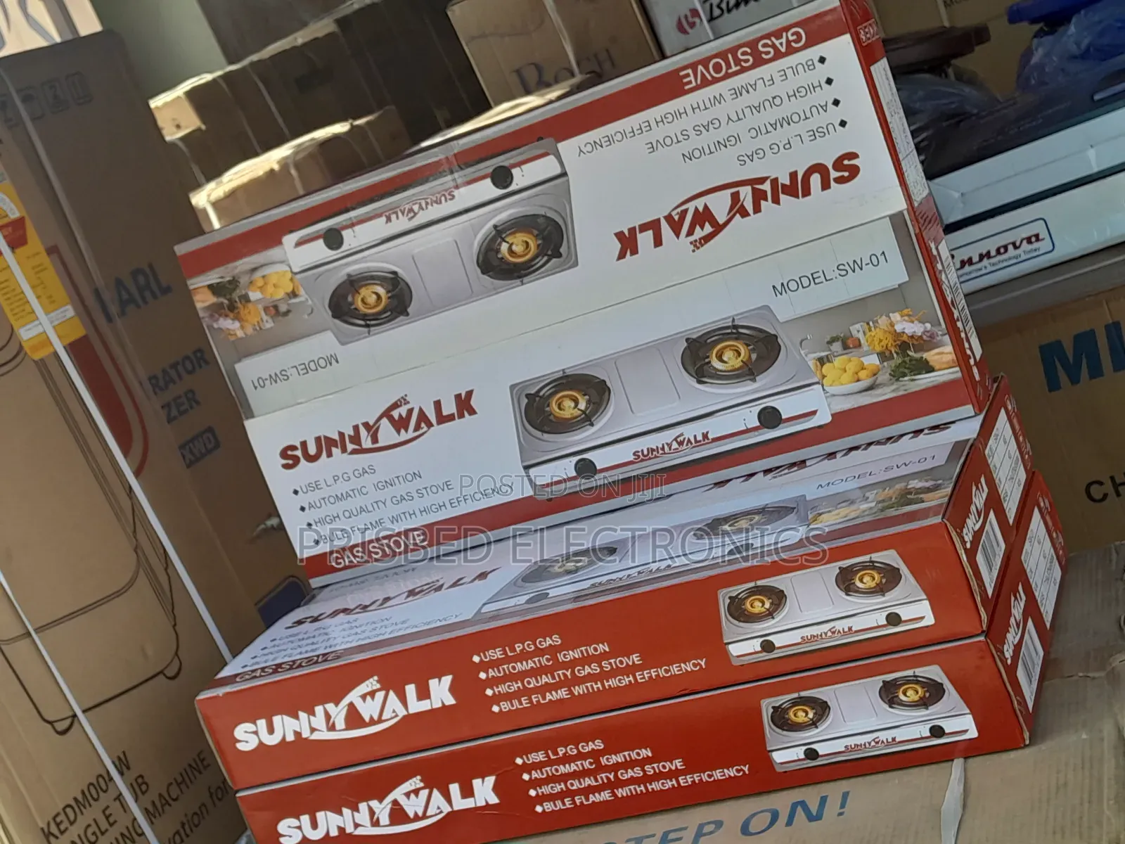Sunny Walk 2 Burner Automatic Gas Stove