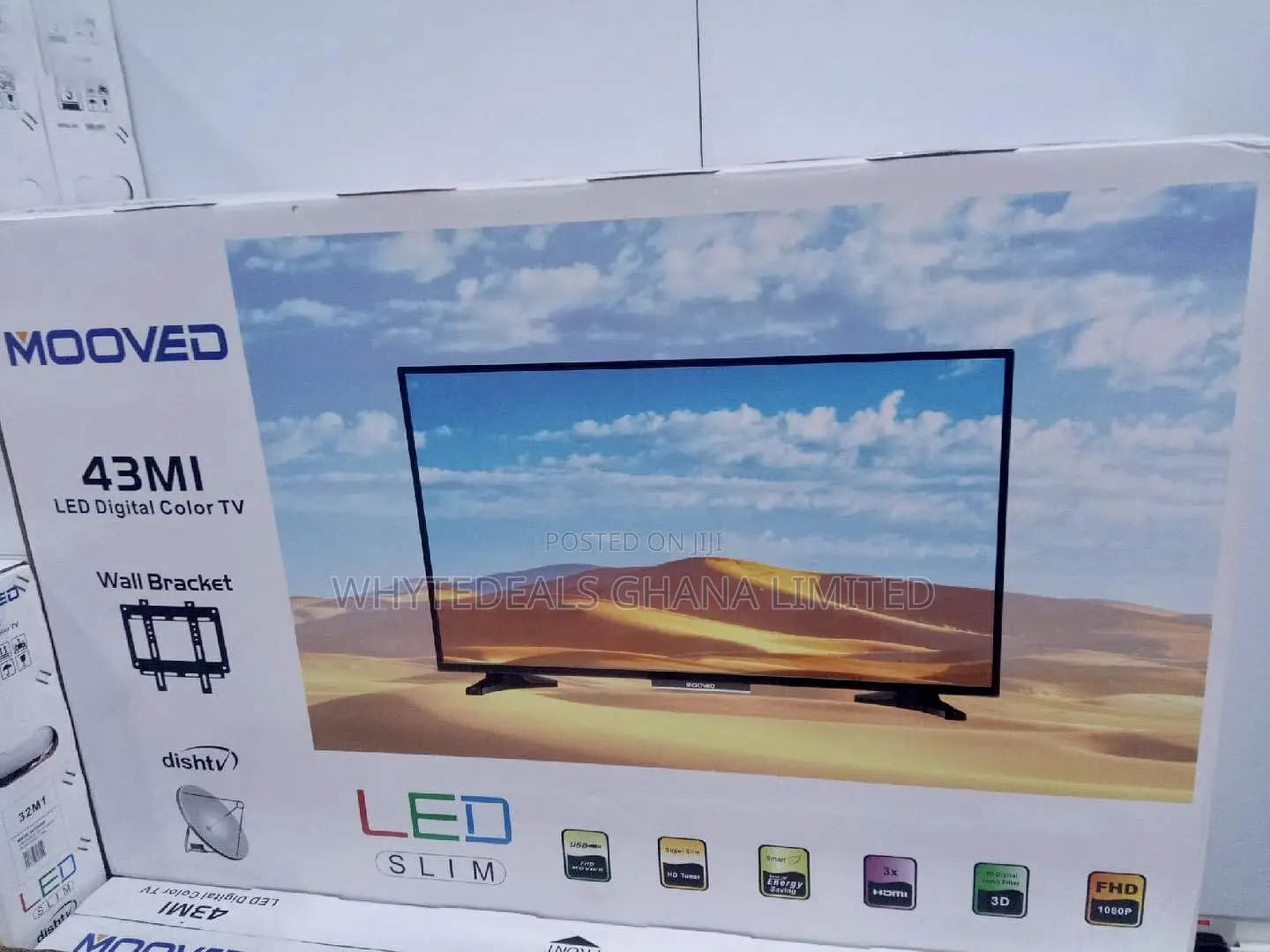 Free Wall Mount| Mooved 43" Satellite FHD Led Tv| Usb| Hdmi