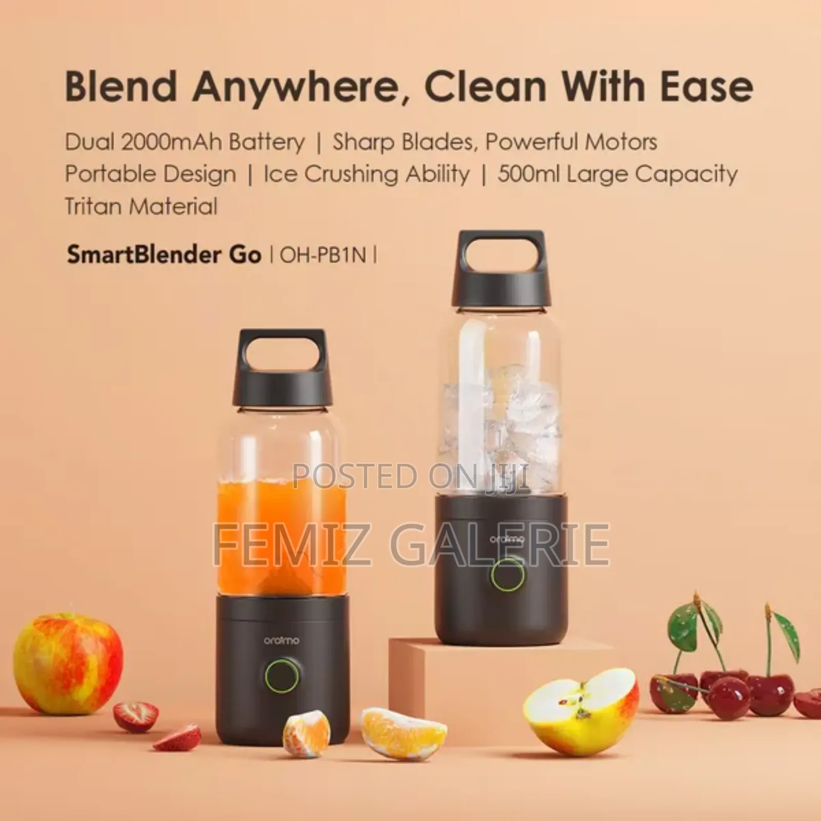 Oraimo Smart Blender Go 500ml Portable Blender
