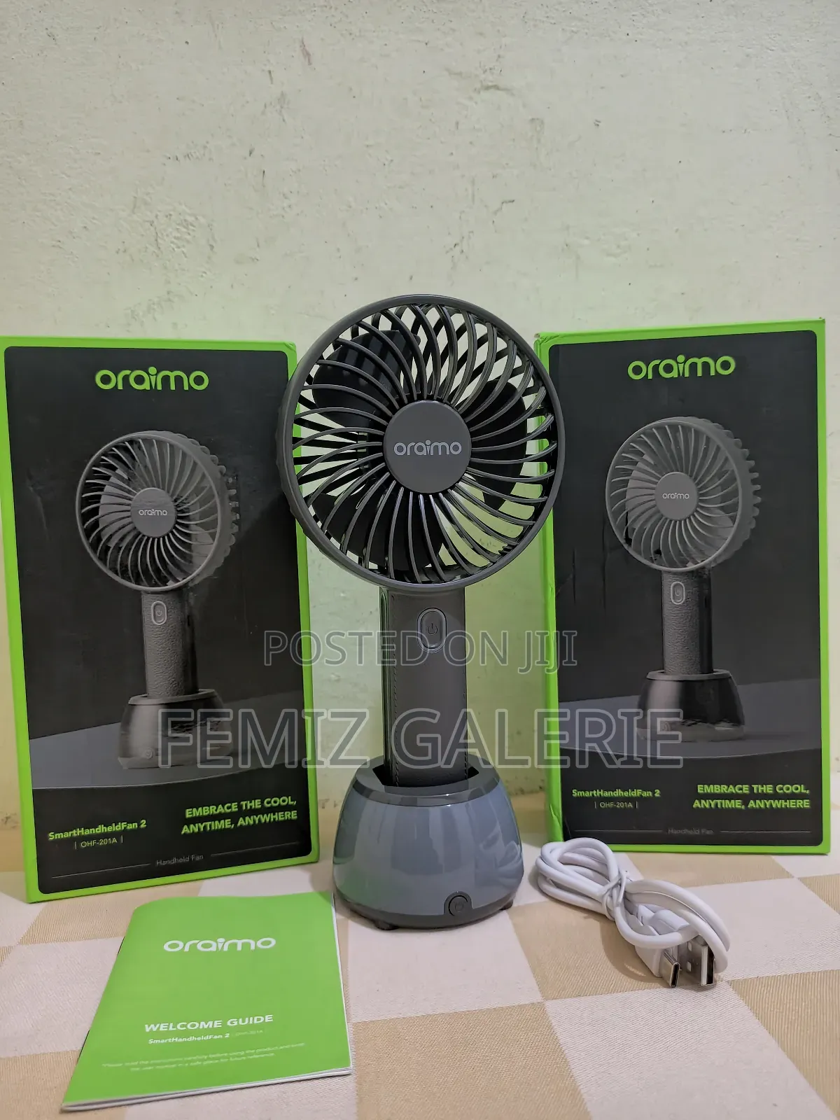 Oraimo Smart Handheld Fan With Light Base