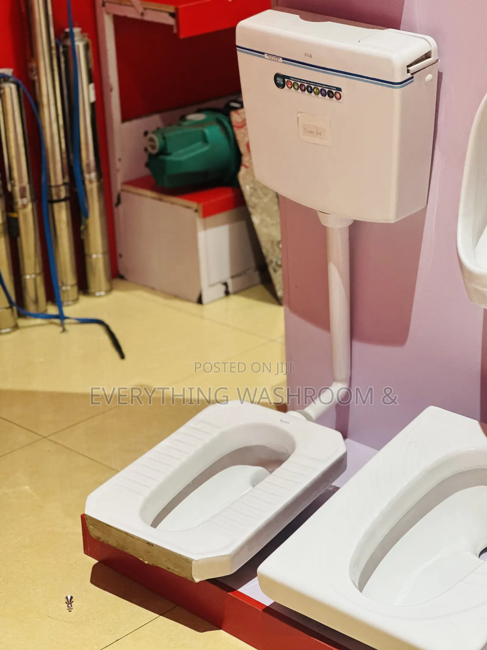 Twyford Squatting WC and Water Tank Complete_ Squatting WC