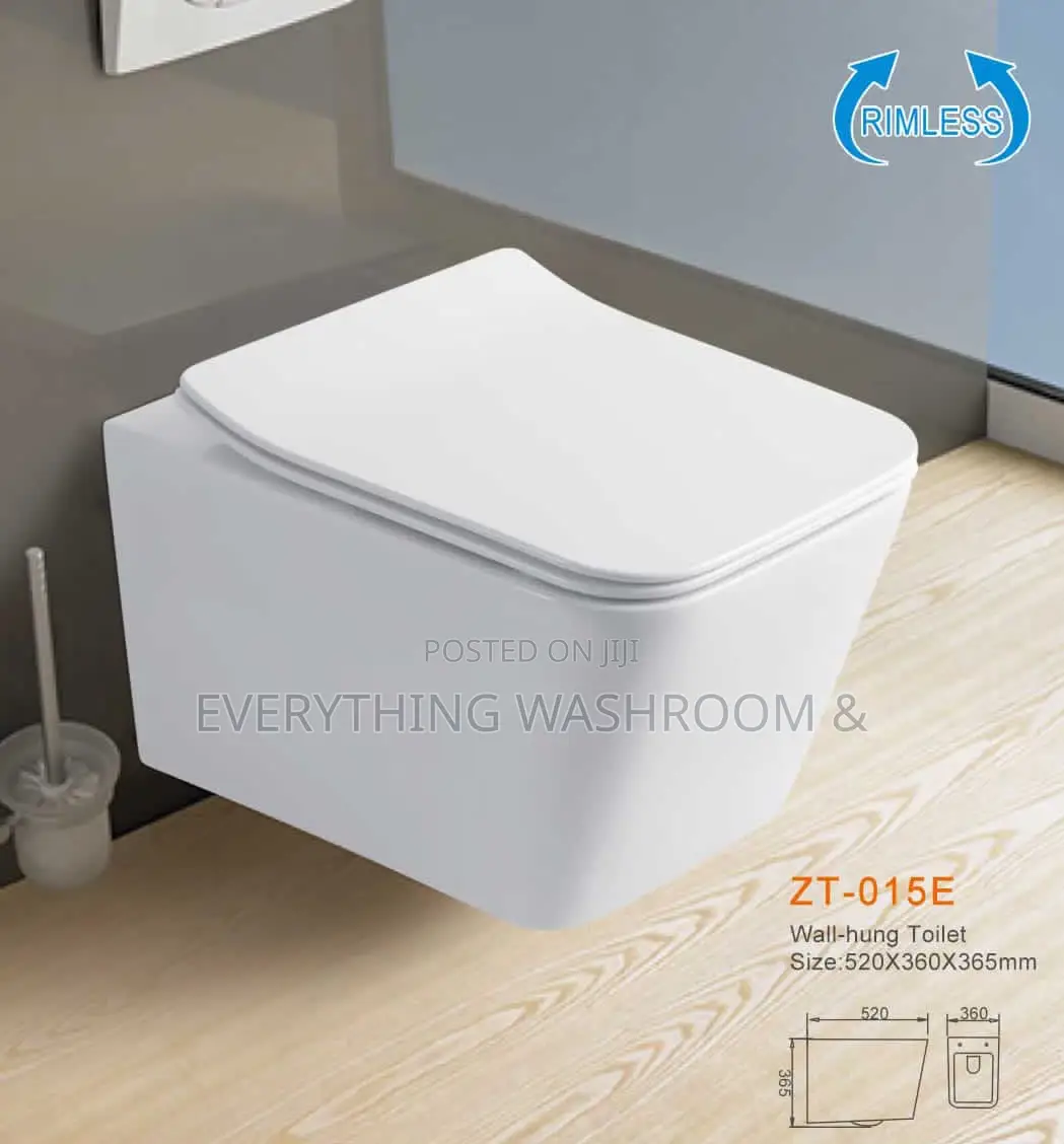 Concealed WC White Color_ Wall Hung Water Closet