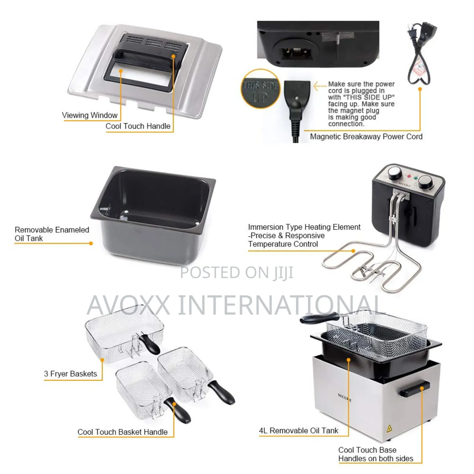 Secura Electric Deep Fryer 1800w-Watt Large 4.0l/4.2qt