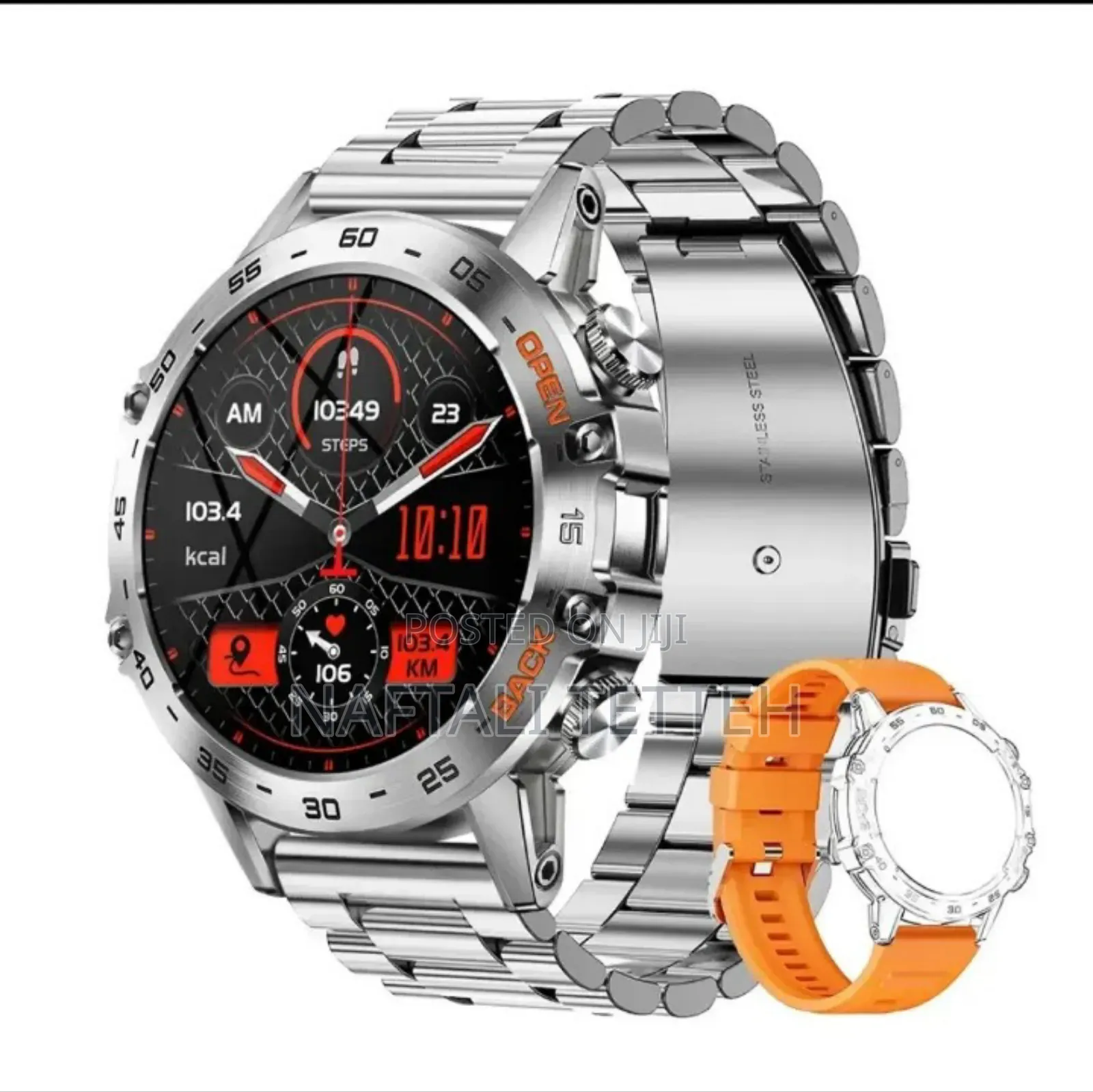 Melanda Stainless Steel Bluetooth Smartwatch
