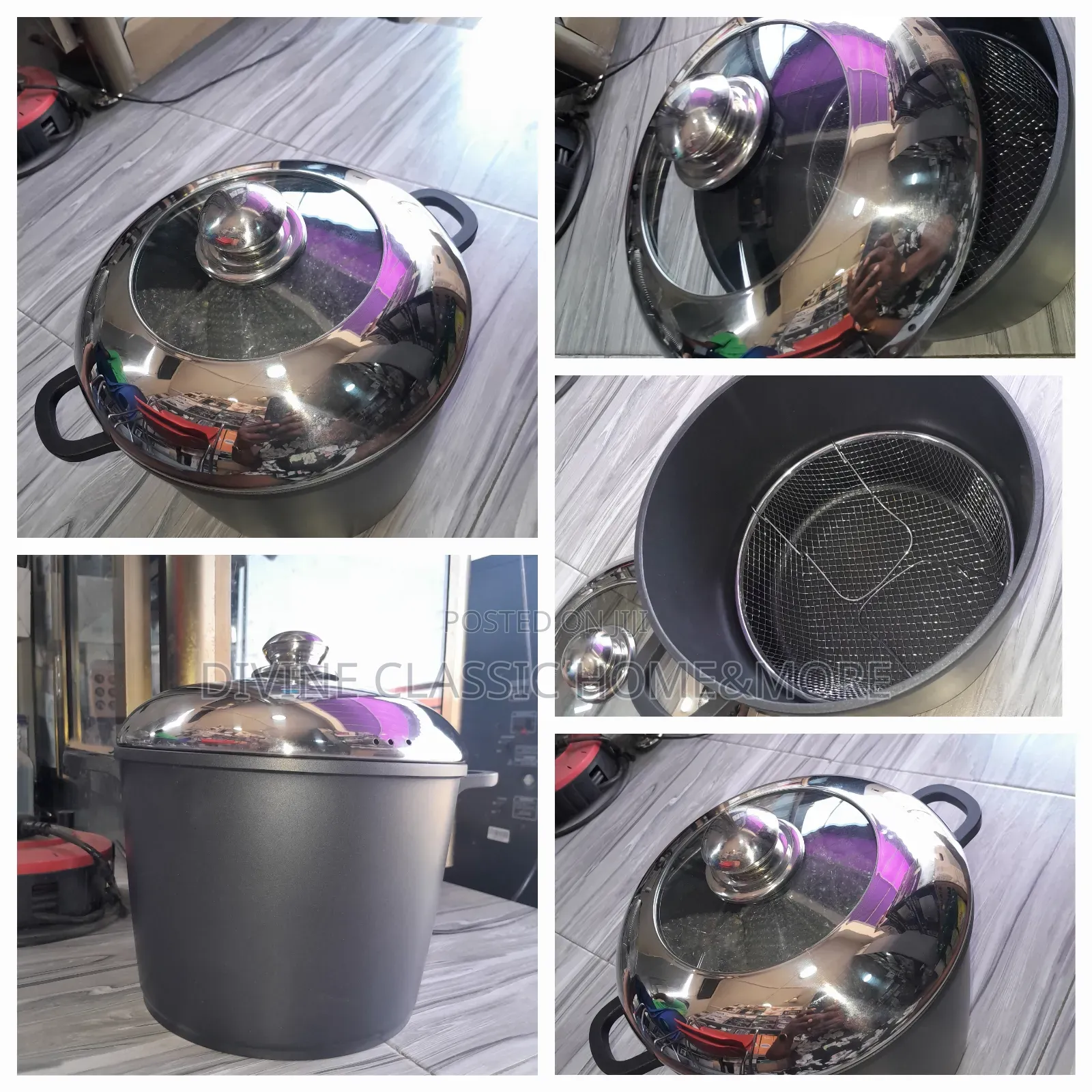 10lit Cooking Pot With Glass Lid