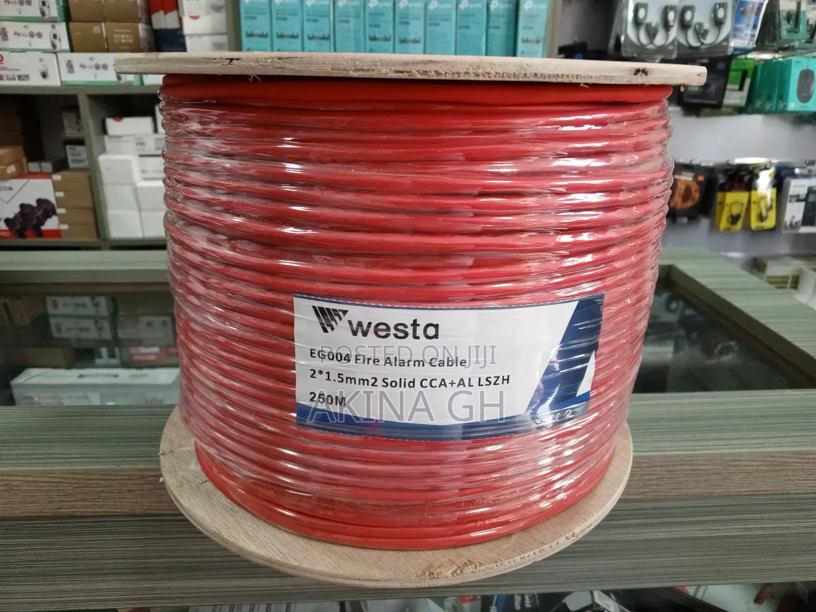 Westa Solid Cca Fire Alarm Cable 2*1.5mm 250m