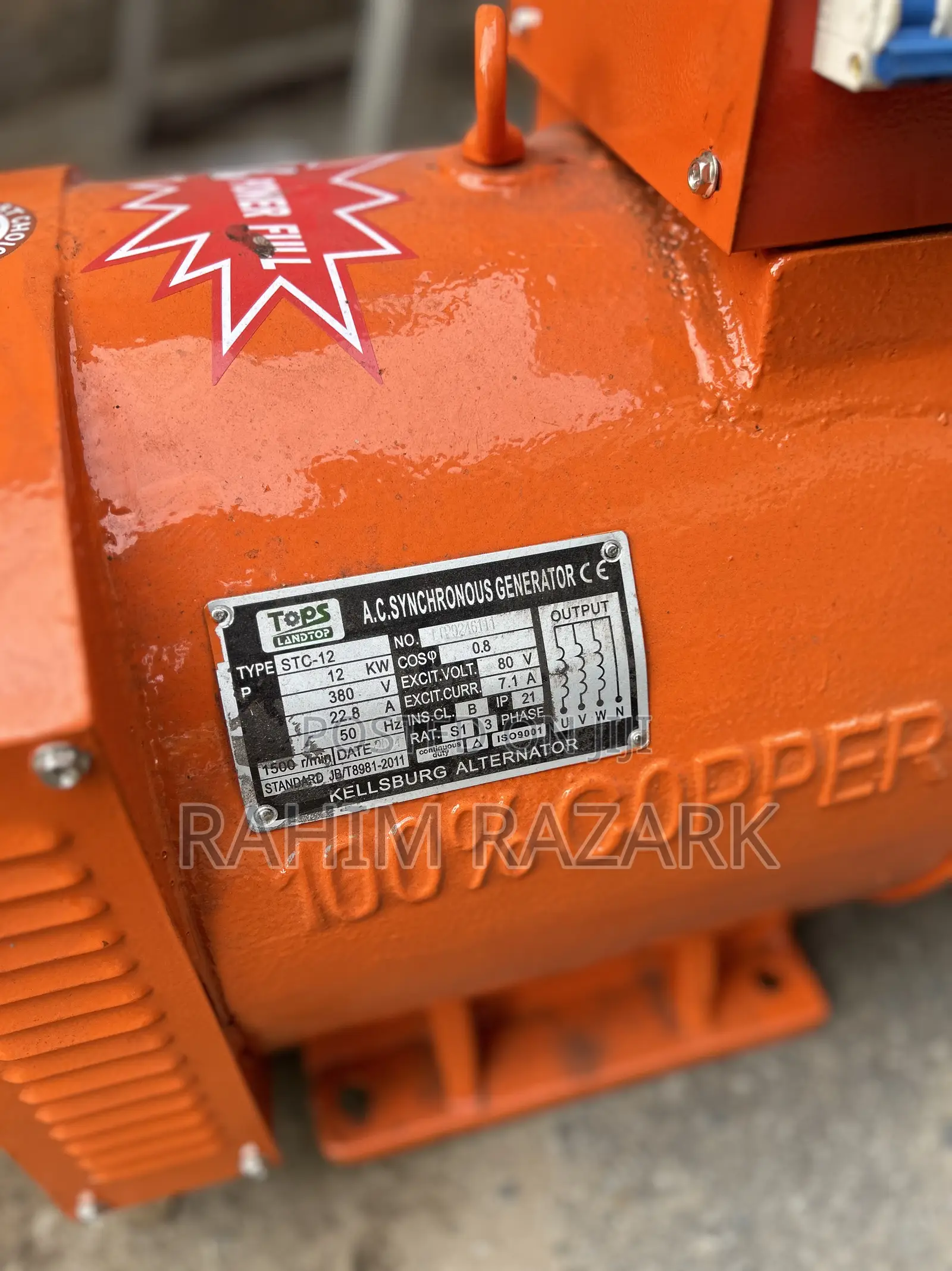 10hp Alternator Single Phase