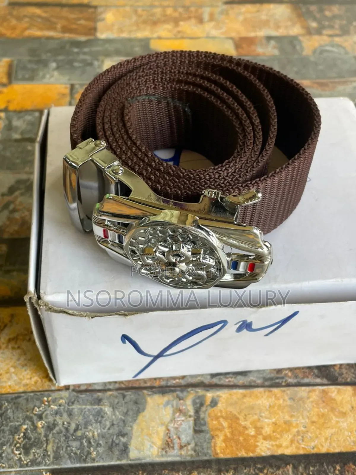 Ombre Finish Belt ( Brown ) for Big Men