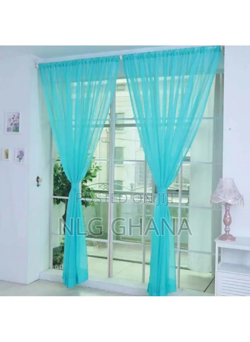 270x100cm Solid Color Semi Sheer Curtains Light Tvx20482