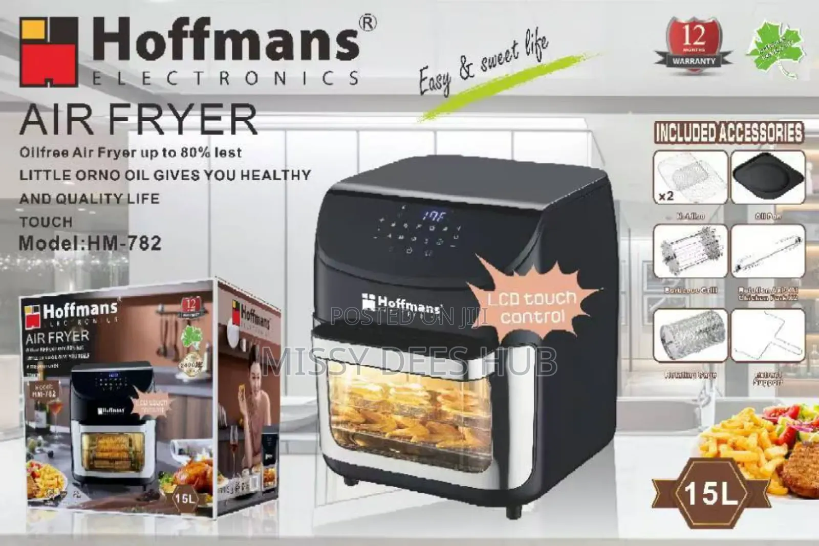 15L Hoffmans Air Fryer - Digital