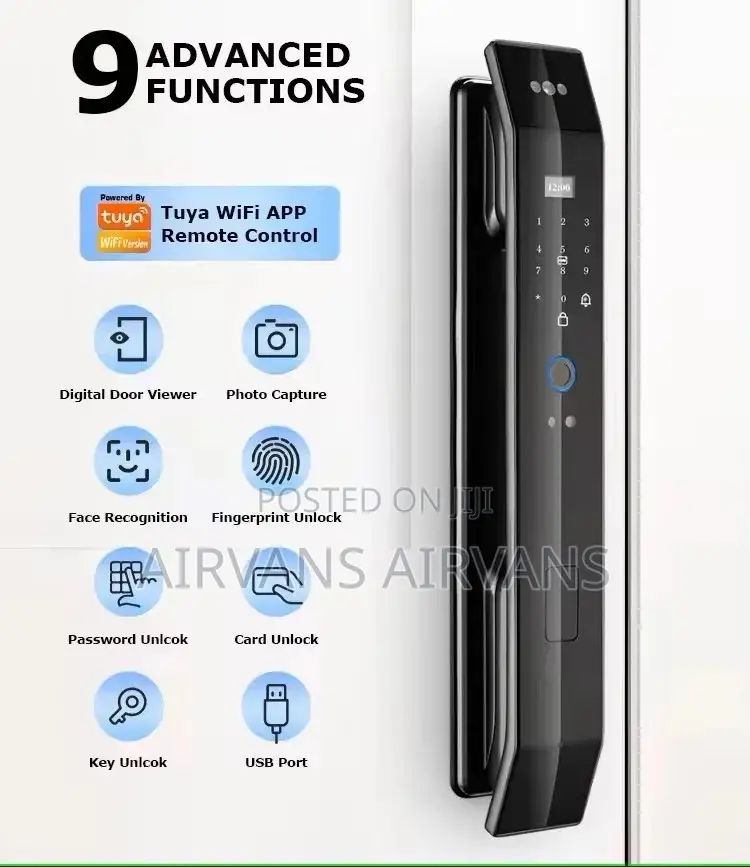 Face Recognition Smart Lock (Fingerprint,Key,Card,App Open)