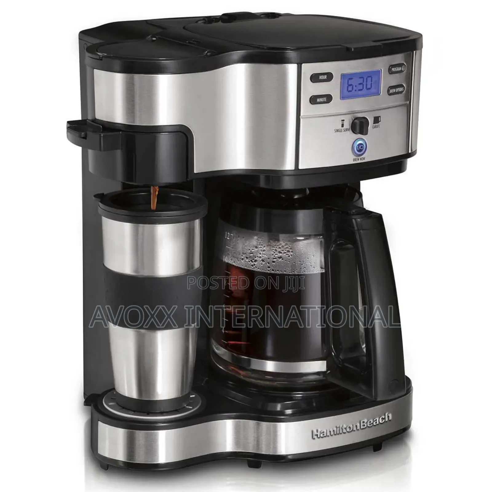 2-Way Coffee Maker, Single-Serve 12 Cup, Stainless 49980R