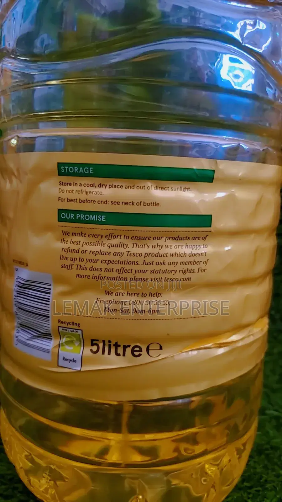 Tesco Pure Sunflower Oil 5 Litre