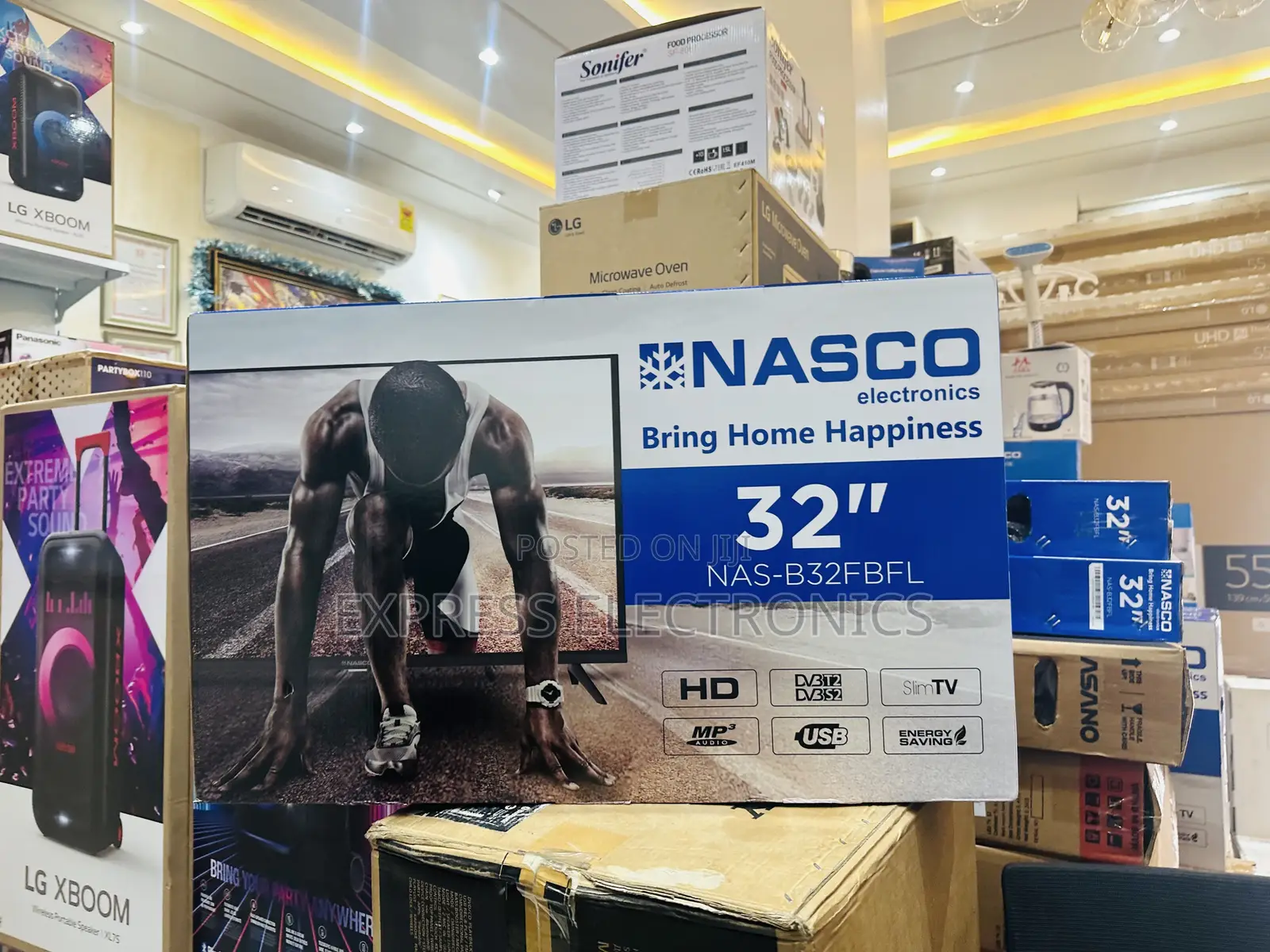 Durable Materials Nasco Television FHD Satellite 32”Tv