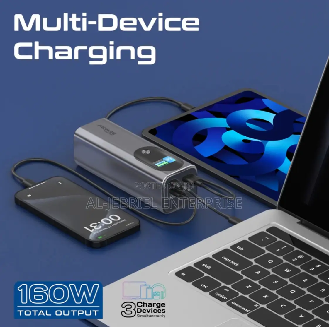 27600mah Promate 160W Powerbank With 3.1 Power Delivery