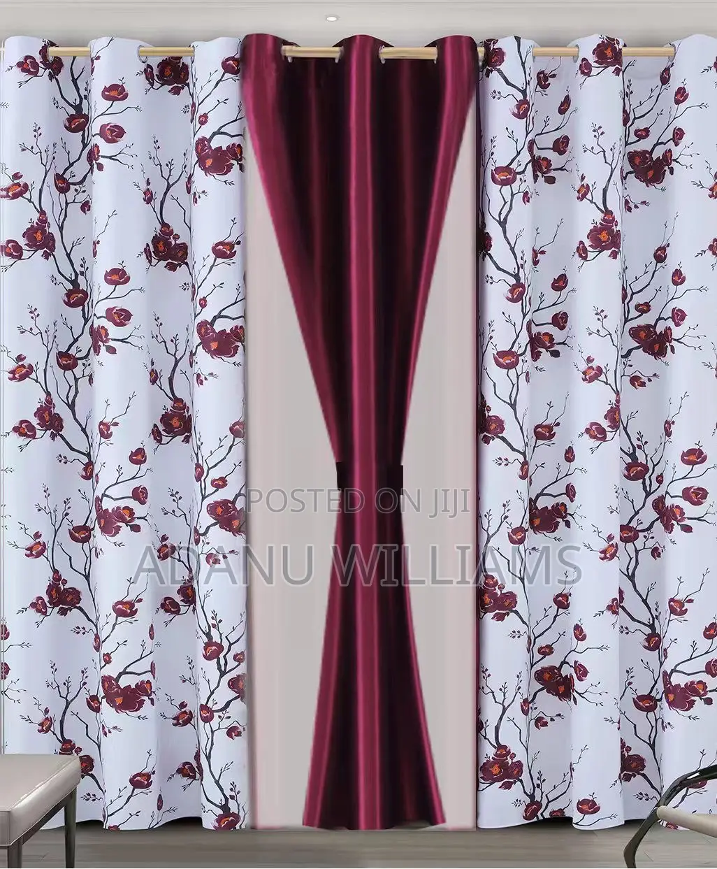 Luxury 3in1 Curtains Set ( Available in Diff Colors)