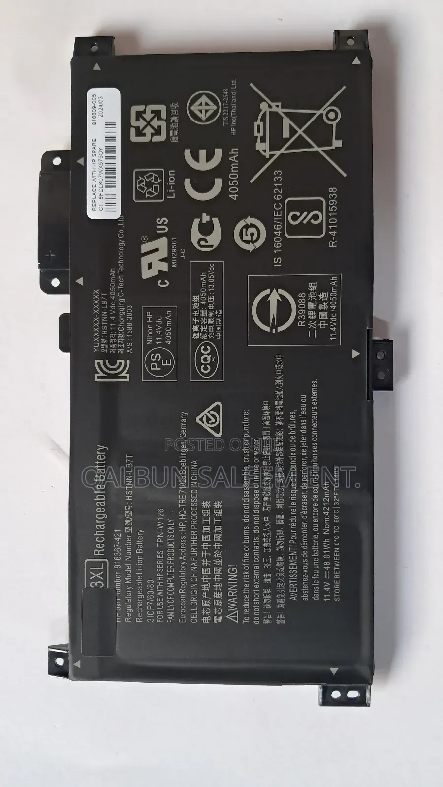 HP WA03XL Battery for Pavilion X360 14-Ba 15-Bk 15-Br Series