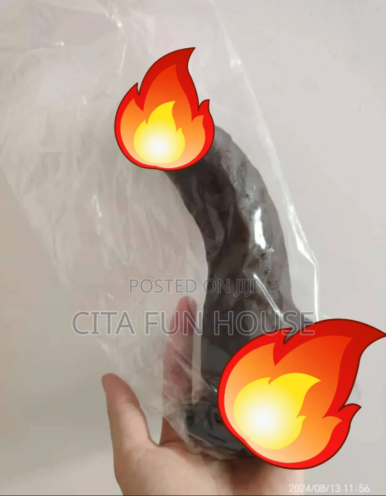 Silicone Dark Curvy Dildo