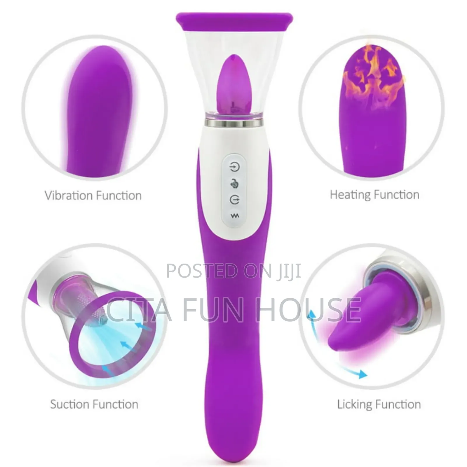 Multi-function Tongue Licking, Sucking Vibrator