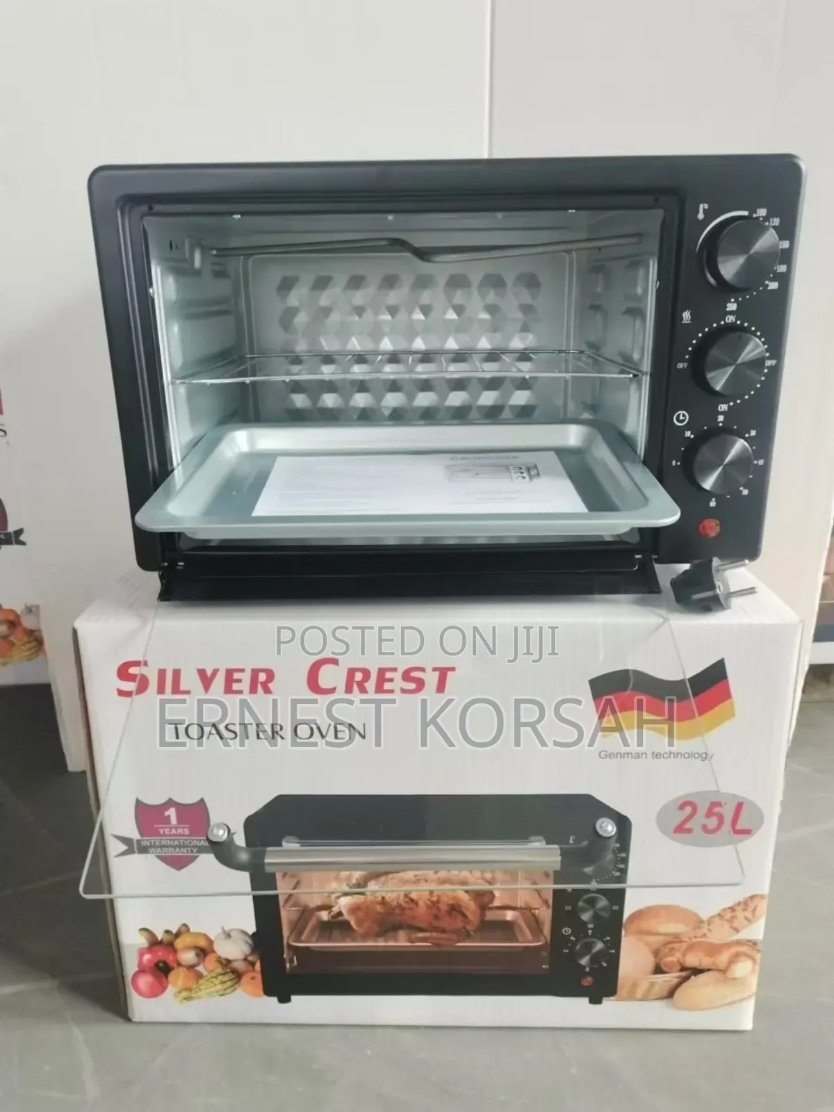 25 Litres Sliver Crest Toaster Oven