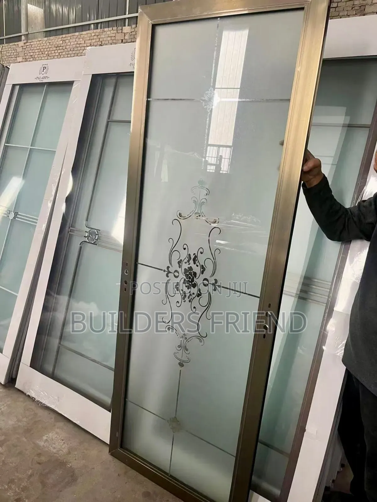 Tempered Glass Bathroom Door+All Accessories