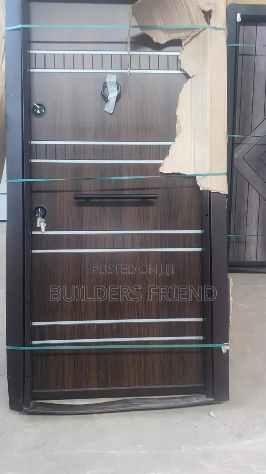 Brown Turkish Heavy Single Double Lock Security Door Set