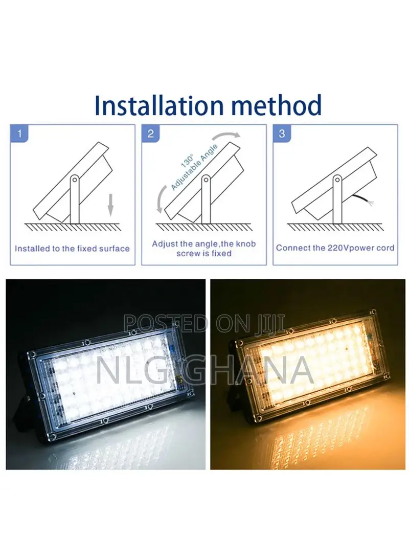 50W 220V Waterproof LED Street Floodlight (L7.9 X W2.75 X H3
