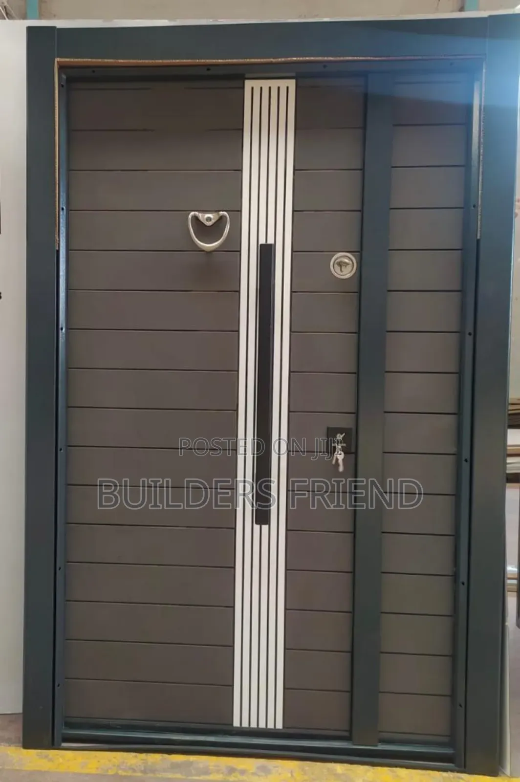 Gray Turkish Heavy One Half Security Door+All Accessories